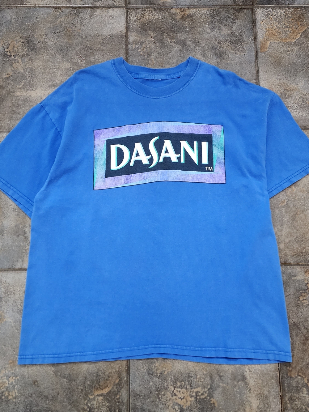 Vintage Y2K Dasani Men's XL Water Coca Cola Blue Drink Promo T Shirt